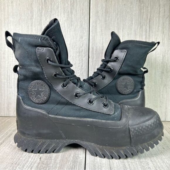 Converse Chuck 70 De Luxe Heel XXHi Lugged Black Combat Boot Womens Size 5.5 - Picture 2 of 8